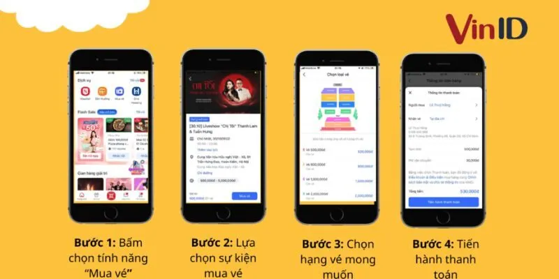 Các bước mua vé bóng đá online